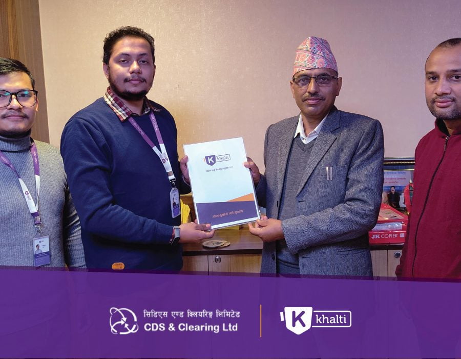 मेरो सेयर तथा डिम्याट खाता नविकरण शुल्क रकम ‘खल्ती’ वालेटबाटै तिर्न सकिने