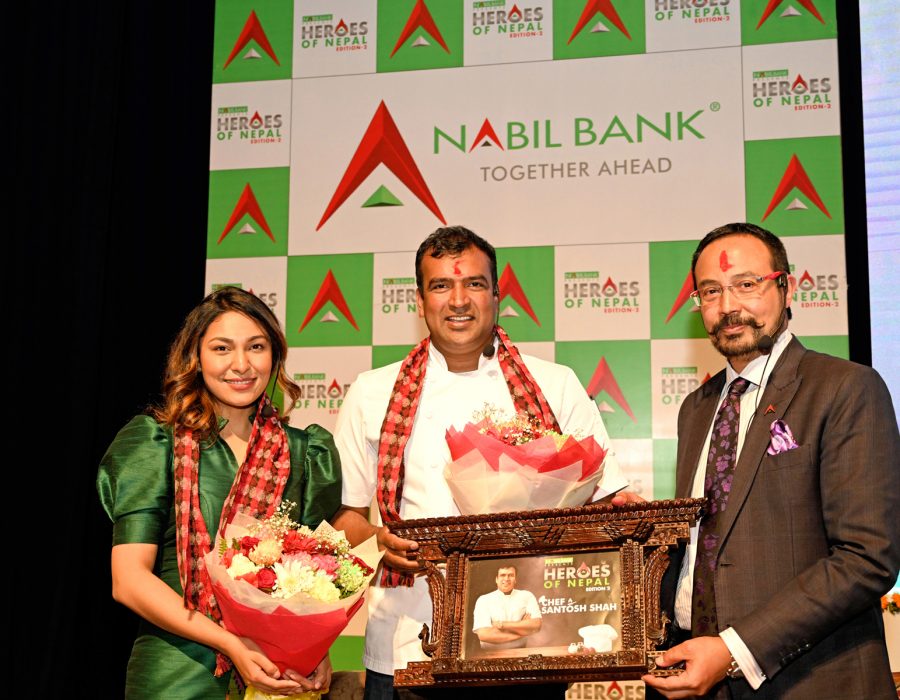 नबिल बैंकको ‘हिरोज् अफ नेपाल’ मा सेफ सन्तोष शाह सम्मानित