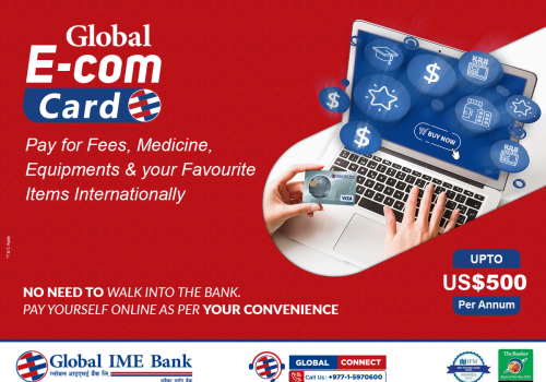 ग्लोबल आइएमई बैंकको ‘ग्लोबल ईकम डलर कार्ड’, विदेशी अनलाइन खरिदमा भुक्तानी गर्न सकिने