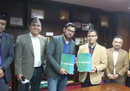 सानिमा बैंक र आइएसओएन हेल्थकेयरबीच स्वास्थ्य उपचार सुविधा सम्बन्धी समझदारी