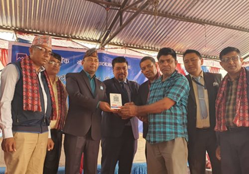माछापुच्छ्रे बैंकको क्यूआर कोड सेवा रुपन्देही जिल्लाको तिलोत्तमा स्थित योगिकुटी हाटबजारमा
