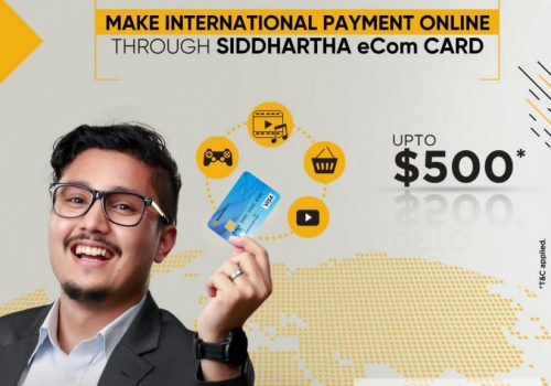 सिद्धार्थ बैंकको ‘ई-कम’ कार्ड सेवा शुरु, विदेशबाट अनलाइन किनमेलमा भुक्तानी गर्न पाइने