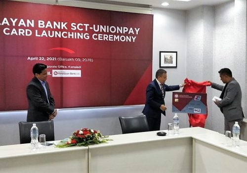 हिमालयन बैंक एससिटी युनियनपे कार्ड सेवा सुरु