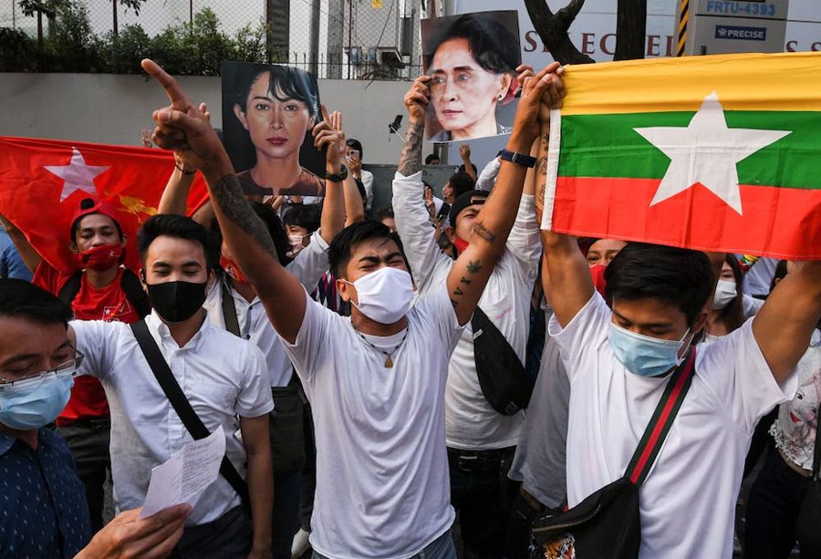 म्यानमारमा जुन्ताको ‘कु’ विरुद्धका विरोध प्रदर्शनहरु दबाउन वायरलेस इन्टरनेट सेवा बन्द