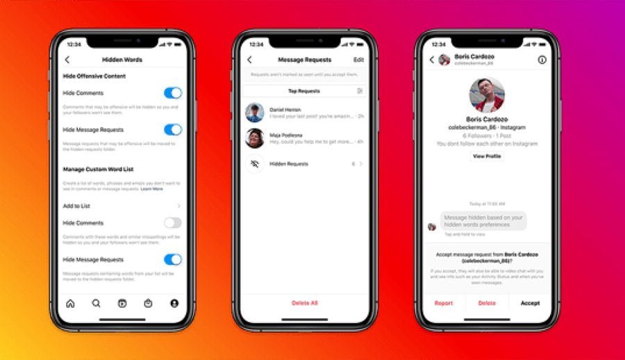घृणायुक्त डीएम रोक्न इन्स्टाग्रामले ल्यायो नयाँ फिल्टर