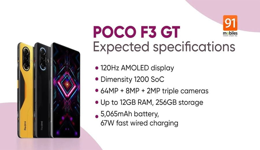 डाइमेन्सिटी १२०० चिपसेट सहितको पोको एफ३ जीटी भारतमा छिट्टै सार्वजनिक हुने