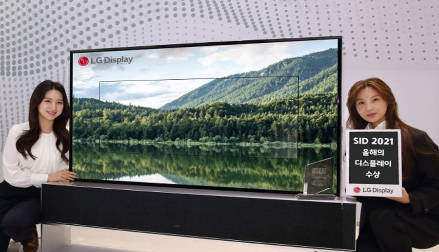 एलजी डिस्प्लेको रोलेबल ओएलईडीले जित्यो ‘डिस्प्ले अफ द इयर’ पुरस्कार