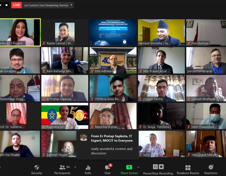 विश्व दूरसञ्चार तथा सूचना समाज दिवस मनाइयो, विषम परिस्थितिसँग जुध्न डिजिटल रुपान्तरणमा जोड