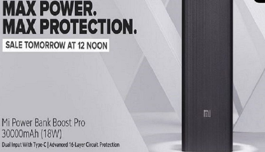 एमआईको ३०००० एमएएच क्षमताको पावरबैंक सार्वजनिक