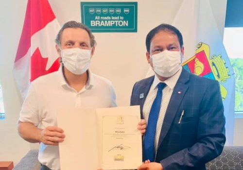 मित्र काफ्लेलाई क्यानडाको सिटी अफ ब्राम्टन स्थानीय सरकारबाट ‘सिटिजन्स अवार्ड’
