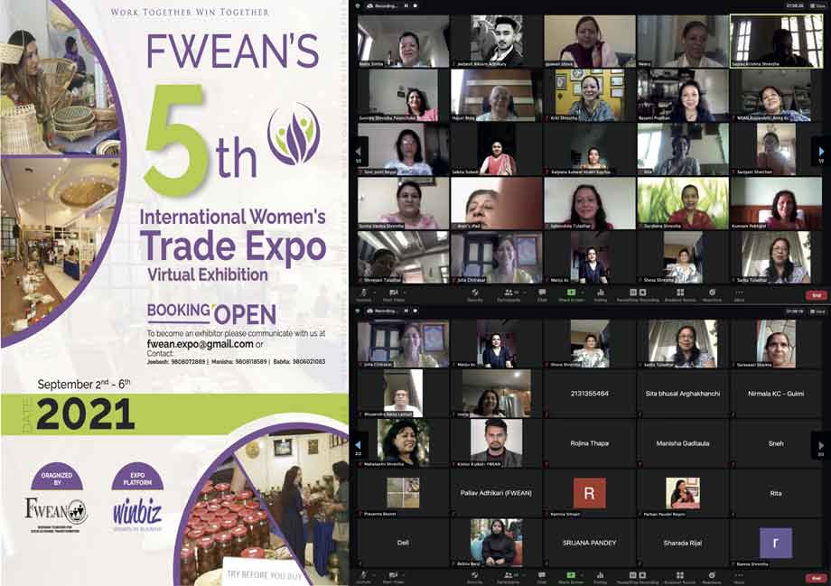 भर्चुअल माध्यमबाटै पाँचौं अन्तर्राष्ट्रिय महिला उद्यमी व्यापार मेला आयोजना हुने