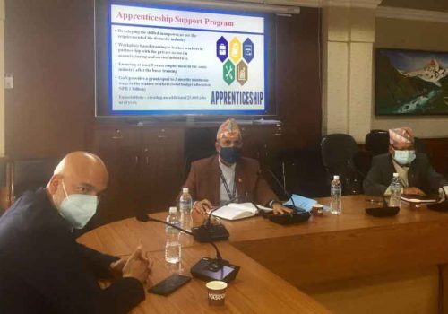 स्टार्टअप व्यवसाय र कार्यस्थलमा आधारित तालिम तथा रोजगारी कार्यक्रम सम्बन्धी गृहकार्य गर्न कार्यदल