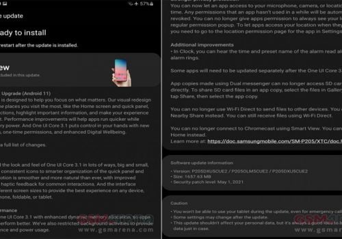 सामसङ ग्यालेक्सी ट्याब ८.० मा एन्ड्रोइड ११ मा आधारित वन यूआई कोर ३.१ अपडेट उपलब्ध