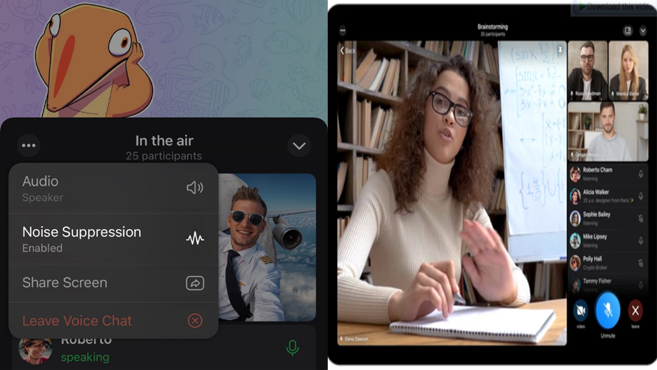 टेलिग्राममा ग्रुप भिडियो कल र एनिमेटेड ब्याकग्राउन्ड थपियो