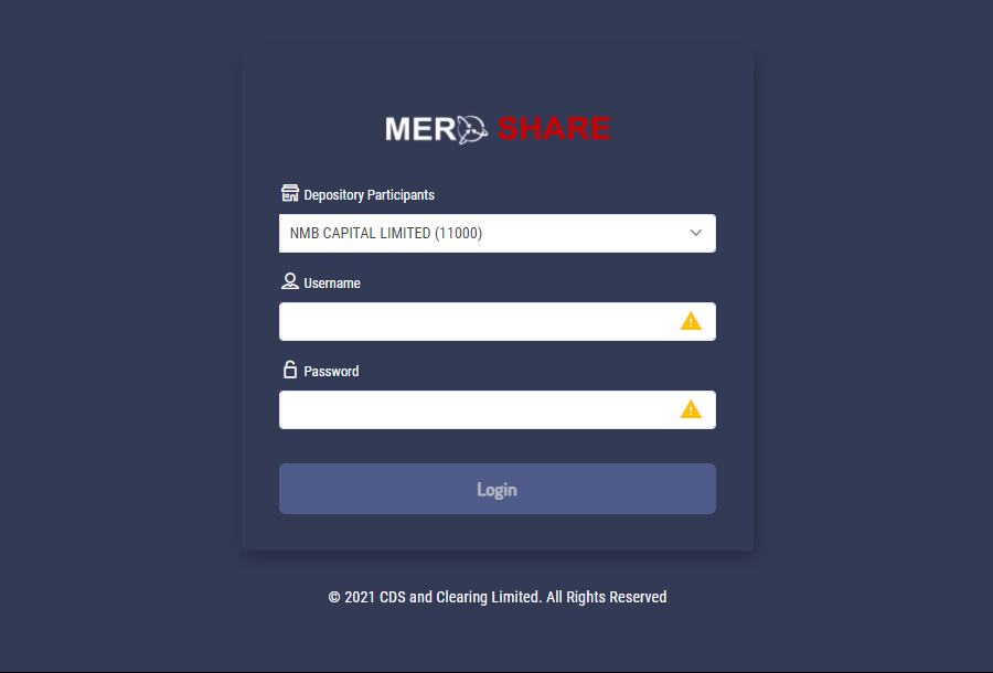 मेरोशेयरको पासवर्ड अब आफैँले रिसेट गर्ने विकल्प आउँदै