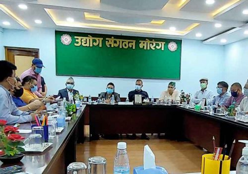 स्टार्टअप एण्ड इनोभेशनसहितका कार्यक्रमलाई सहयोग गर्न प्रदेश सरकारसँग उद्योग संगठन मोरङको अनुरोध