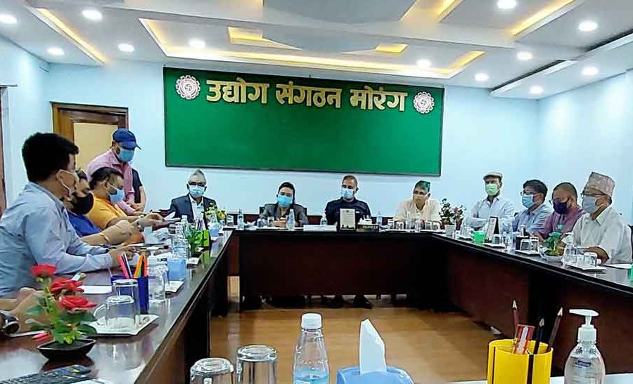 स्टार्टअप एण्ड इनोभेशनसहितका कार्यक्रमलाई सहयोग गर्न प्रदेश सरकारसँग उद्योग संगठन मोरङको अनुरोध