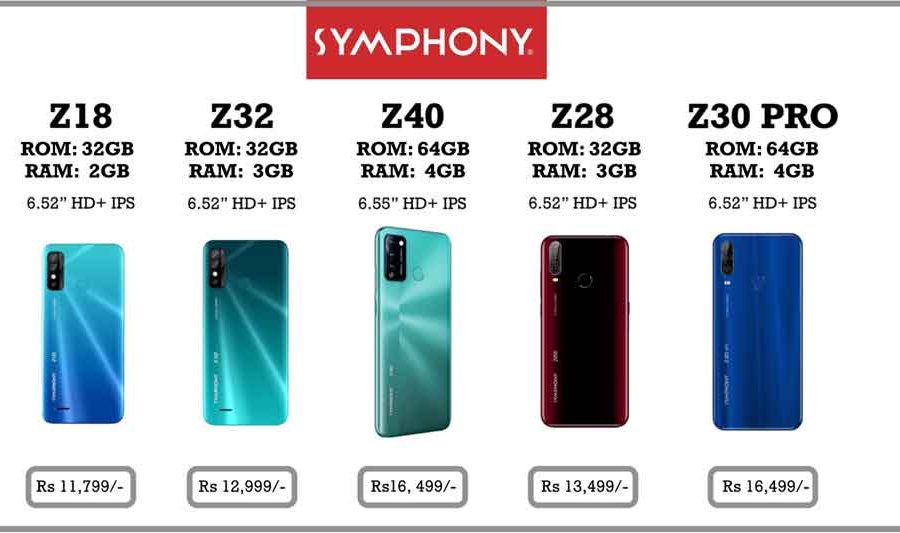 अनलाइन कक्षालाई उपयुक्त हुने सिम्फोनी ब्राण्डका स्मार्टफोनहरु सूपथ मूल्यमा