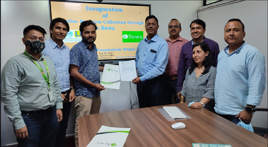 एलआईसी नेपालको बीमाशुल्क इसेवाबाट तिर्न सकिने