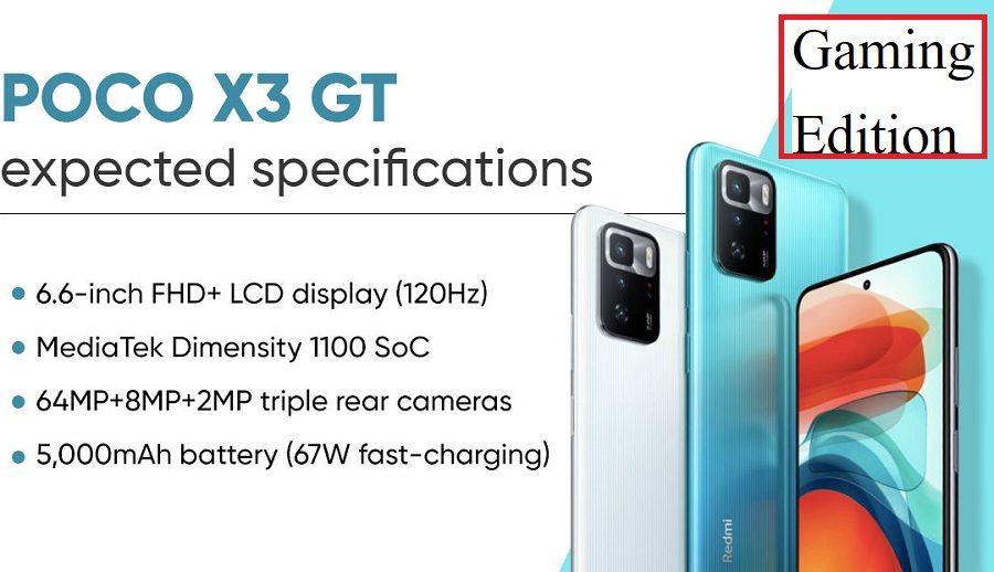 पोको एक्स३ जीटीमा ६७ वाट फास्ट चार्जर रहने पक्का