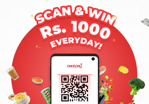 आइएमई पे एपबाट जुनसुकै क्युआर स्क्यान गर्दा १ हजारसम्म जित्न सकिने