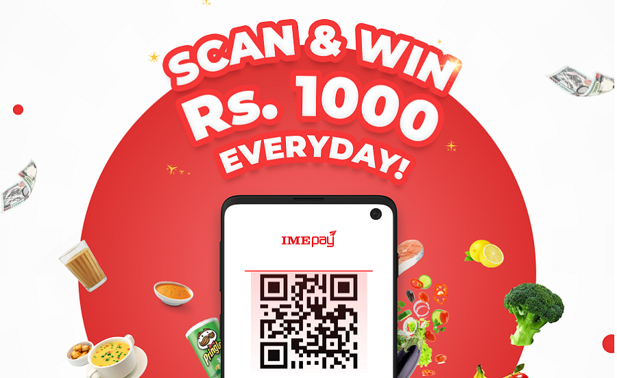आइएमई पे एपबाट जुनसुकै क्युआर स्क्यान गर्दा १ हजारसम्म जित्न सकिने