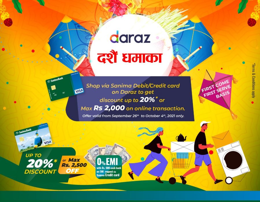 Sanima Bank tie-up with Daraz with “Dashain Dhamaka Campaign”