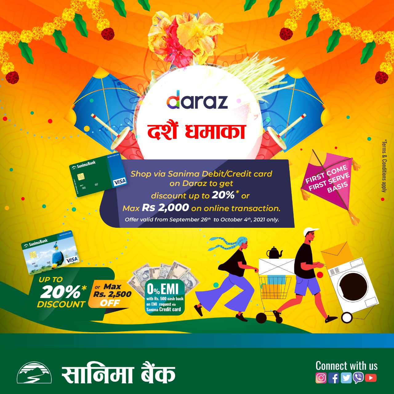Sanima Bank tie-up with Daraz with “Dashain Dhamaka Campaign”
