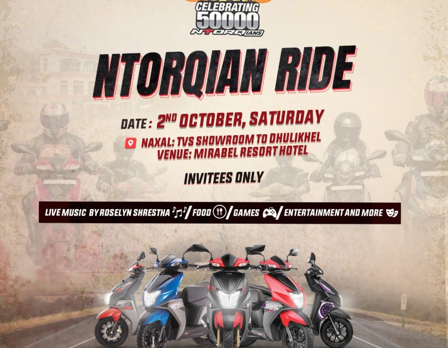 जगदम्बा मोटर्सले एनटर्कियनको ५०,००० माइलस्टोन पुगेको उपलक्ष्यमा एनटर्कियन राइडको आयोजना गर्दै