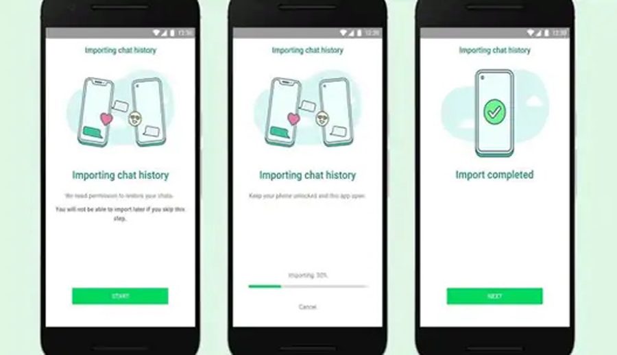 ह्वाट्सएपद्वारा आईओएसबाट एन्ड्रोइड १० वा माथिल्लो भर्सनका सामसङ डिभाइसमा च्याट ट्रान्सफर शुरु