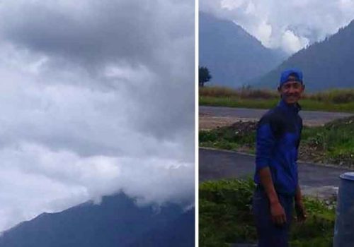लिमीमा मोबाइल टावर निर्माण गर्न हेलिकोप्टरबाट सामान ढुवानी