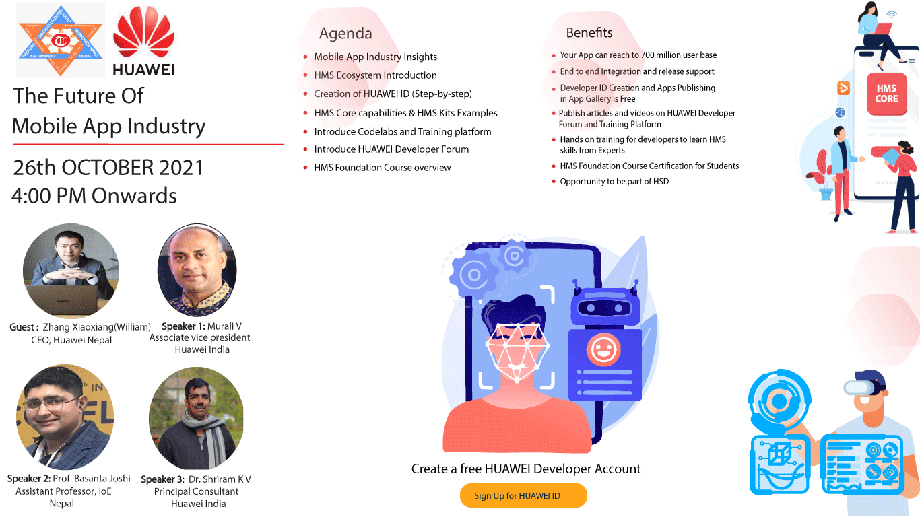 Huawei hosts webinar on “The Future of the Mobile App Industry” for IoE students in collaboration with TU