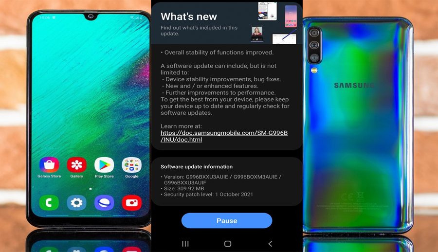 सामसङको ग्यालेक्सी ए५० अक्टोबर २०२१ सेक्युरीटी प्याच अपडेट पाउने पछिल्लो फोन