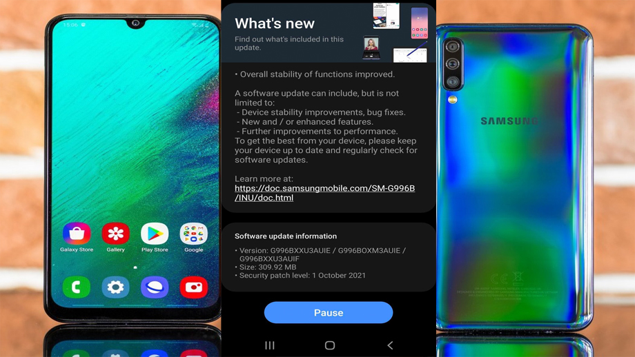 सामसङको ग्यालेक्सी ए५० अक्टोबर २०२१ सेक्युरीटी प्याच अपडेट पाउने पछिल्लो फोन