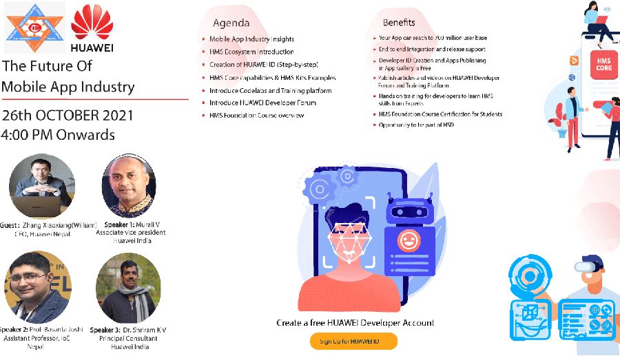 ह्वावेद्वारा इन्जिनियरिङका विद्यार्थीहरूसँग ‘मोबाइल एप उद्योगको भविष्य’ बारे छलफल