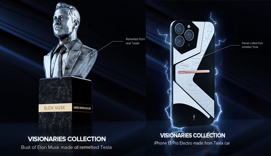 टेस्ला मोडल ३ पगालेर क्याभियरले बनायो इलन मस्कको प्रतिमा र कस्टम आईफोन