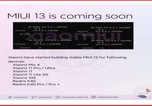 शाओमीका यी स्मार्टफोनमा एमआईयूआई १३ अपडेट आउँदै