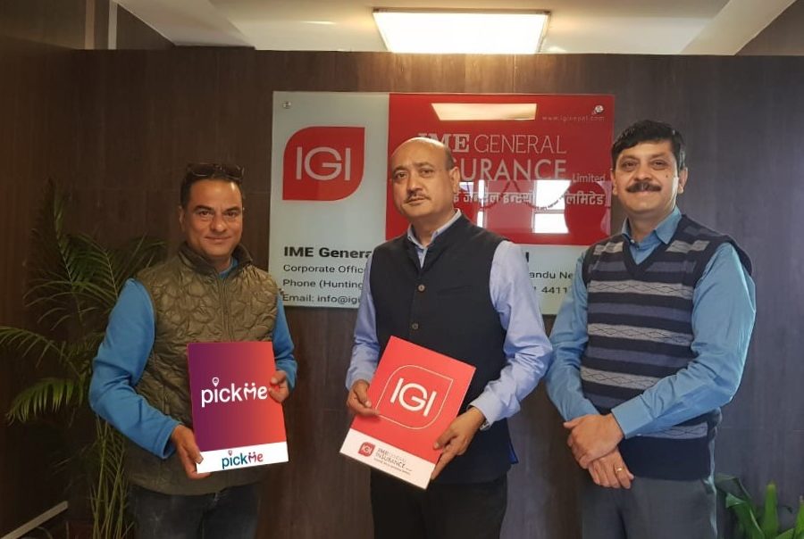 राइड सेयरिङ एप पिकमीका चालक र प्रयोगकर्ताको बीमा आइएमई जनरल इन्स्योरेन्सबाट