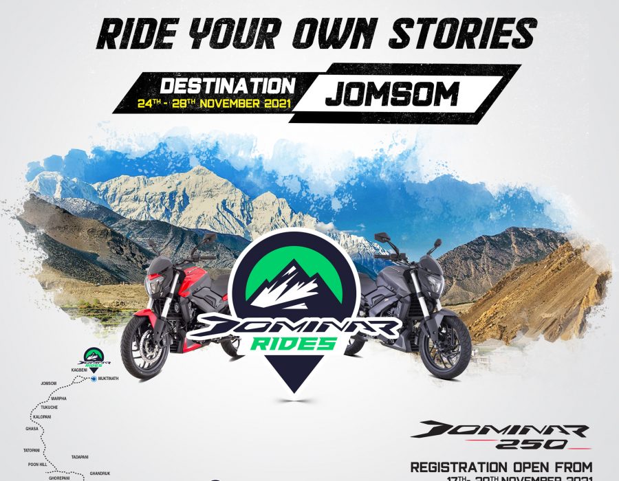 बजाज डोमिनार २५० का चालकलाई जोमसोममा ५ दिनको राइड