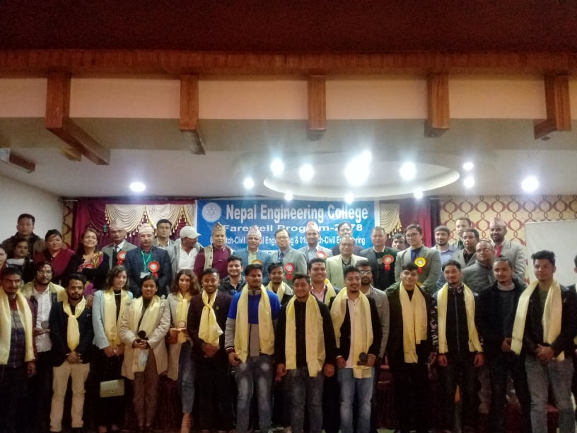 नेपाल इन्जिनियरिङ कलेजले गर्यो एकैपटक एक सय ८९ जना इन्जिनियरहरुलाई विदाई