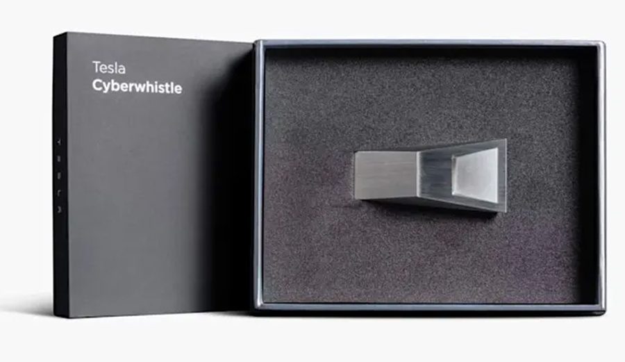 टेस्लाले बेच्यो साइबरट्रकको रूपमा ५० अमेरिकी डलर पर्ने “साइबर ह्विस्सल”