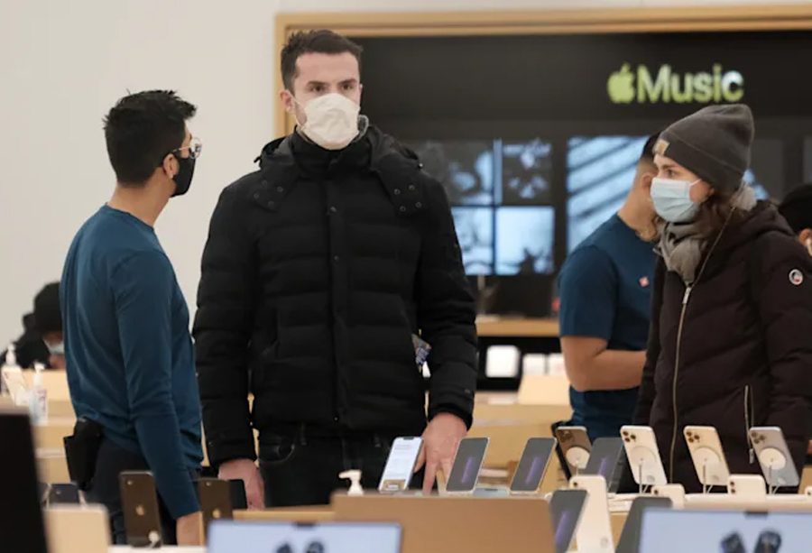 एप्पलका सबै अमेरिकी स्टोरहरूमा भ्रमण गर्ने ग्राहकहरूले मास्क लगाउनु आवश्यक