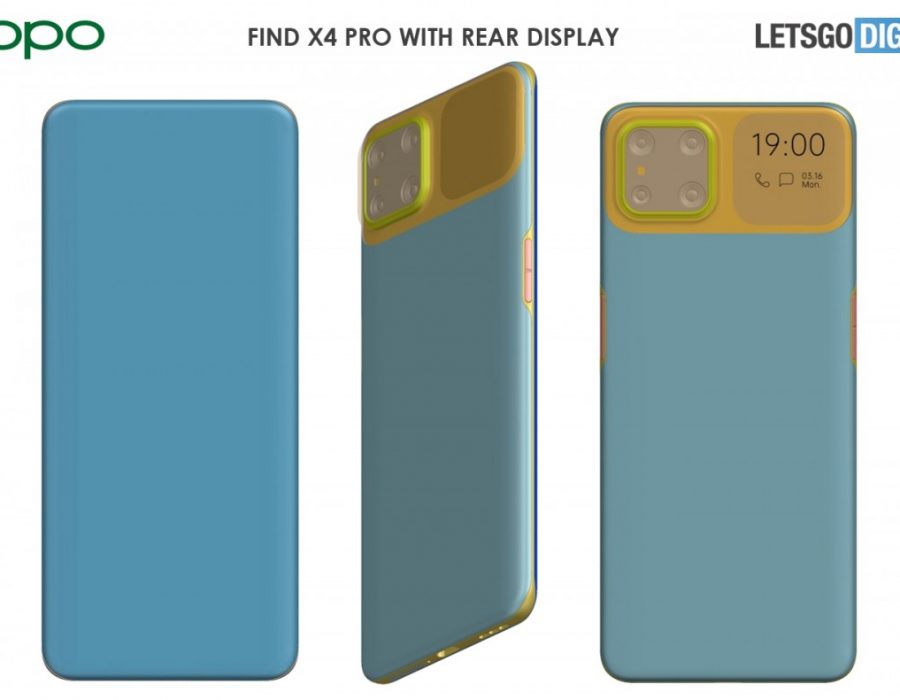 ओपोलाई अन्डर डिस्प्ले क्यामरा भएको फोनको पेटेन्ट, फोनको पछाडिसमेत डिस्प्ले