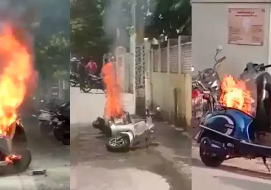 भारतमा साहारा ग्रुपले निर्माण गरेको विद्युतीय स्कुटरमा आगलागी