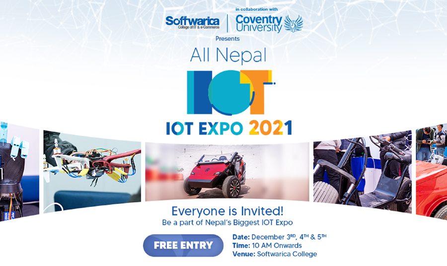 सफ्टवेरिका कलेजको ‘नेपाल आईओटी च्यालेन्ज’ मङ्सिर १६-१८मा हुँदै, प्रवेश नि:शुल्क 