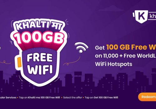 Khalti users get 100 GB Free WiFi on WorldLink’s Free WiFi hotspot