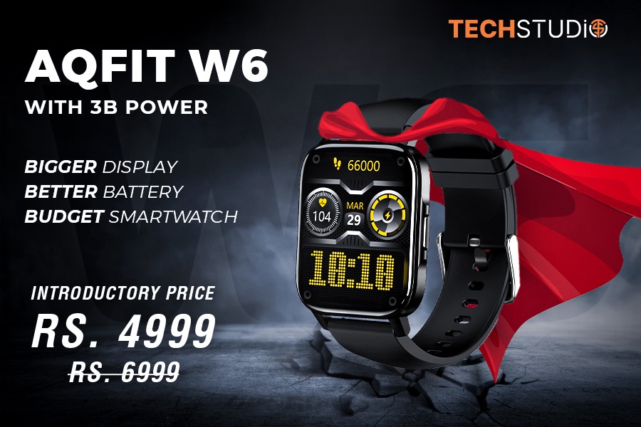 AQFiT Introduces W6 Smart Watch with HD IPS Display and Optimum Battery life