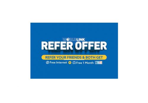 वर्ल्डलिङ्कको इन्टरनेट रिफर गर्दा नेटटिभी सहित १ महिनाको इन्टरनेट प्याकेज निःशुल्क
