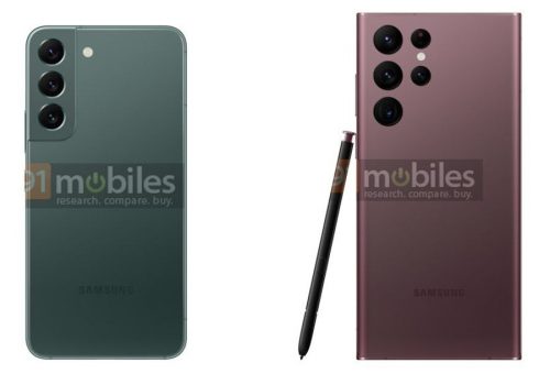 सामसङ ग्यालेक्सी एस२२ र एस२२ अल्ट्राका रेन्डर लीक, डिजाइन र रंग विकल्पहरू बारे जानकारी