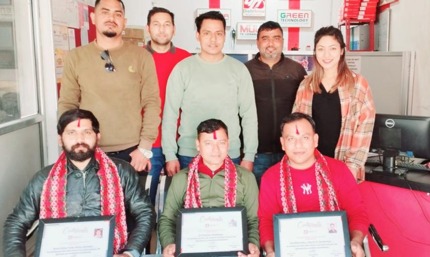 डिशहोमले गर्यो महेन्द्रनगरमा ‘डिलर दाइ’हरुलाई सम्मान
